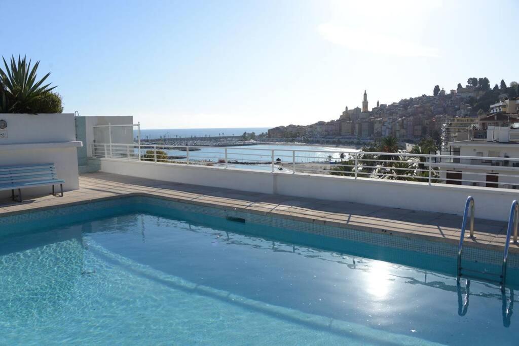 Le Lodge, T2 Classe 3 Etoiles Avec Jardin, Parking, Piscine & Mer A 2 Pas Menton Exterior photo